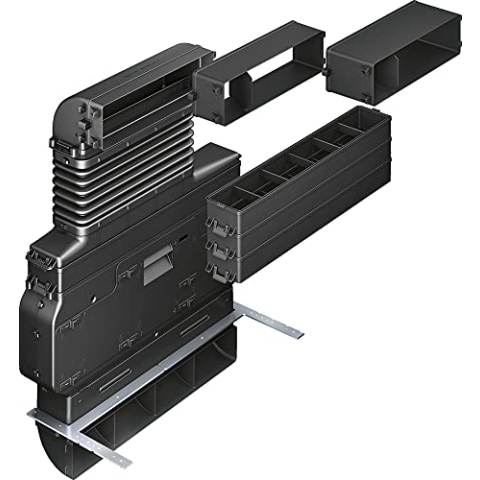 Siemens hz381501 Zubehör für Dunstabzugshaube, Zubehör für Kamin (Dunstabzugshaube, Abluftset, schwarz, 6,9 kg; Maße: 590 mm x 765 mm x 420 mm)