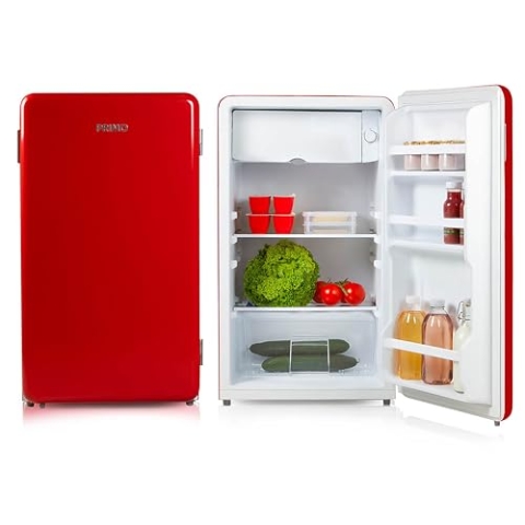 PRIMO Kühlschrank Tisch Top Retro – PR152RKR – 93L – E – Küche und Haushalt