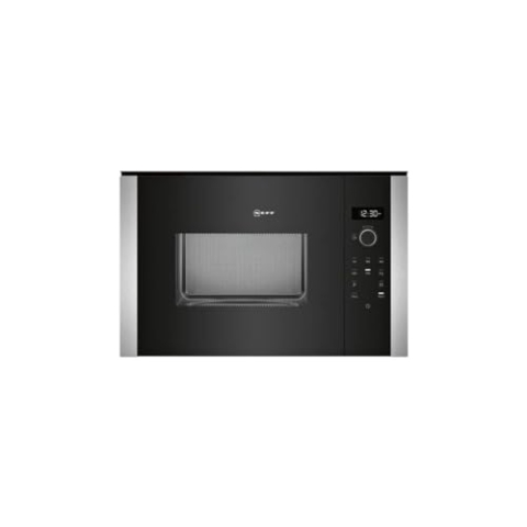 NEFF HLAWD53N0, N 50, Einbau-Mikrowelle 38,2 x 59,4 cm (H x B) , 25 l , Edelstahl , Auftaufunktion , Garfunktion , 7 Automatikprogramme, Schwarz