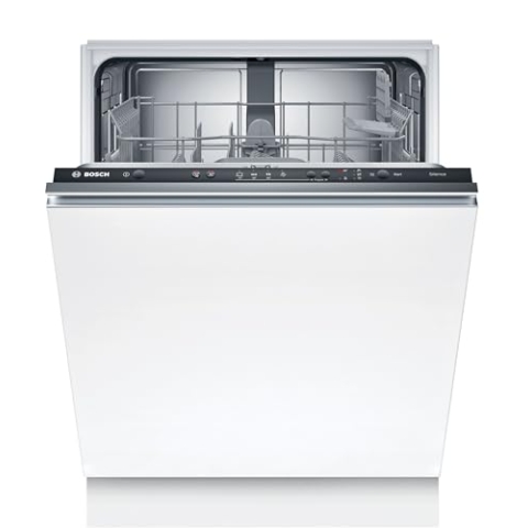 Bosch SMV24AX04E Serie 2 Einbaugeschirrspüler komplett versenkbar, InfoLight: LED-Anzeige Programmfortschritt, EcoDosage, AquaStop, Motor EcoSilence Drive, 60 cm