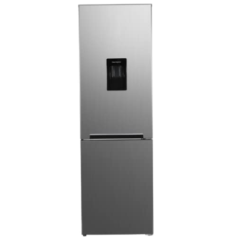 WOLKENSTEIN Kühl-Gefrierkombination WKG312NFWD IX M mit Wasserspender/ 180x60cm/ 208L Kühlteil+83L Gefrierteil/Leiser Betrieb 40dB/ LED-Beleuchtung/Energieverbrauch 233kWh/Jahr/INOX-Design