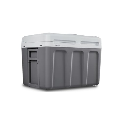 MEDION mobile elektrische Kühlbox 2in1 Kühlen und Wärmen (40 Liter, Thermo-elektrisch, Mini Kühlschrank, 3in1 Anschluss 5V USB, 12V & 230V, für Auto Reisemobil Camping Garten Schwimmbad, MD13102)