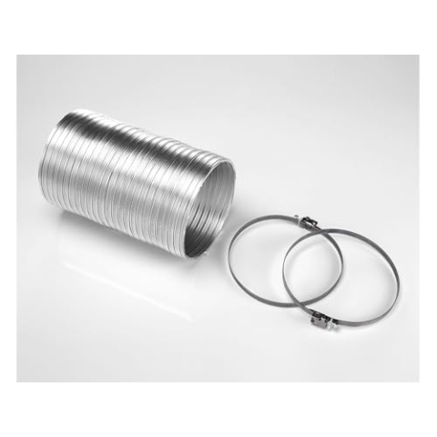 Elica KIT0094725 Aluminium-Rundrohr Flexibel + Rohrschellen