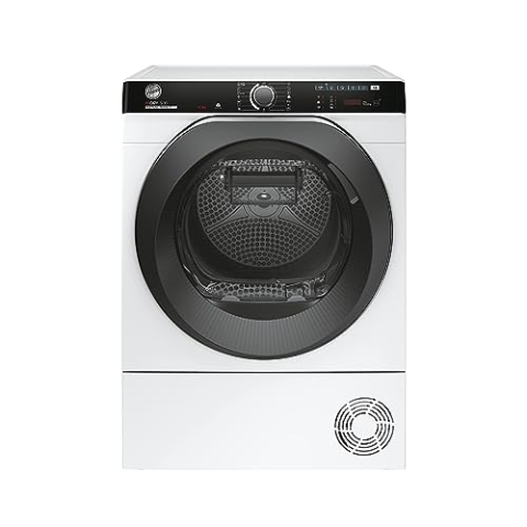 Hoover H-DRY 500 NDPEH10A2TCBEXS-S Wärmepumpentrockner / 10 kg / Smarte Bedienung mit WiFi+Bluetooth / AquaVision-Kondenswasserbehälter mit optischer Füllanzeige direkt im Bullauge / Symbolblende,Weiß