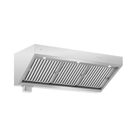 Royal Catering Dunstausbzugshaube freihängend Breite 160 cm 1500 m³/h 4 Geschwindigkeiten 3 x 3 W LED Abschaltautomatik Wandhaube Abzugshaube