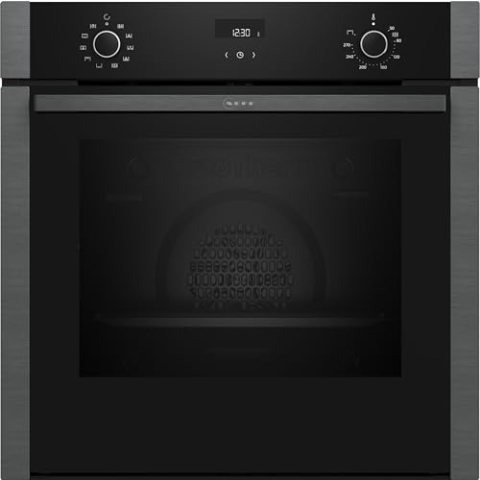 NEFF B4ACE2AG3, N50, Backofen, Made in Germany, LCD-Display, Slide and Hide, 3D Heißluft, CircoTherm, Easy Clean, Kindersicherung, Schnellaufheizung, 60 x 60 cm, Graphite-Grey