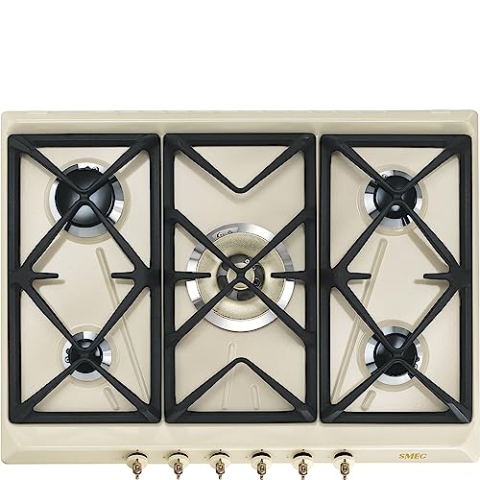 SMEG SRV876POGH Gaskochplatte, creme