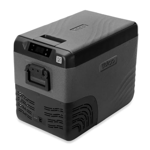Yolco KX40 Carbon Elektrische Kompressor-Kühlbox, Dual- Zone, App Steuerung per Bluetooth, 12/24 V und 230 V, für Auto, LKW, Boot, Camping Kühlschrank