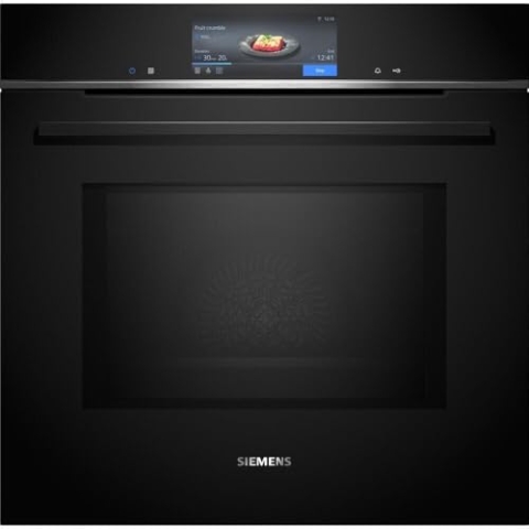 SIEMENS Hydrolyse WLAN-fähig Teleskopauszug Heißluft Mikrowelle 800W 67 Liter Schwarz