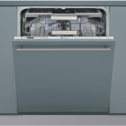 Bauknecht BCIO 3T341 PLET Vollintegrierbarer Geschirrspüler 60 cm /Edelstahl/14 Maßgedecke/10 Standardprogramme und 1 Sensorprogramm/PowerClean/ActiveDry/Besteckschublade/Vollwasserschutz