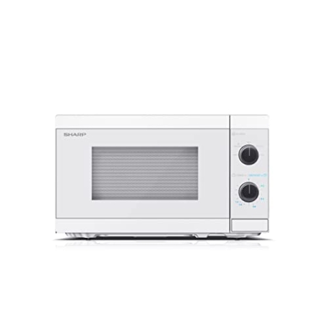 SHARP MS01E-C Mikrowelle (Mikrowelle: 800W, 5 Leistungsstufen, Auftaufunktion, Abmessungen: 440x258x344cm), kristallweiß