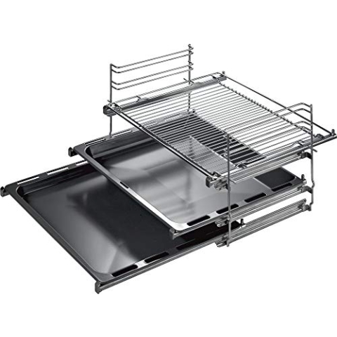 Bosch Hausgeräte HEZ438301 Zubehör für Backöfen / Auszugsystem / 3-fach Teleskopauszug / Edelstahl