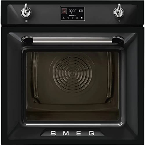 SMEG FOUR MULTIFONCTIONS PYROLYSE SOP6902S2PN - 68 Liter, Schwarz, Emaillierter Stahl, Elektro, Ofen, Dampfdruck: 20 – 40 %