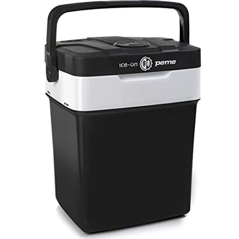 peme Essential Auto Kühlbox 25,7L - Elektrische Kühl- und Warmhaltebox, Dual Power 12V & 230V, Eco-Modus, USB-Ladefunktion, sichere Deckelverriegelung, für Auto, Boot, Camping