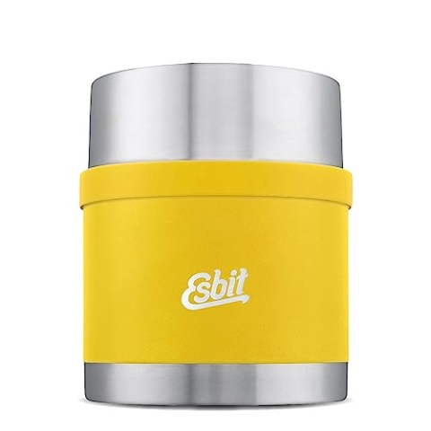 Esbit Thermobehälter Sculptor für Essen - Warmhaltebehälter 500 ml in Sunshine Yellow - aus Edelstahl für warme und kalte Speisen