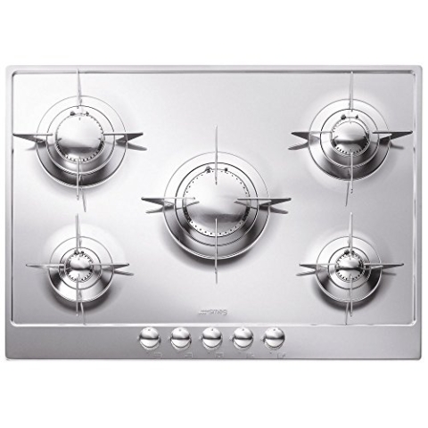 SMEG Gaskochfeld PIANO - P705ES, Edelstahl poliert