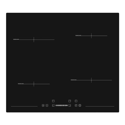 Sharp KH-6IX19FS0I-EU Einbau Induktionskochfeld 60cm, 4 Zonen mit PowerPoost, SliderTouch, Timer, Edelstahlrahmen