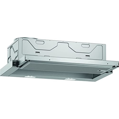 NEFF D46BR22X1 Einbau-Dunstabzugshaube, N30, 60cm, Abluft oder Umluft, silbermetallic [Energieklasse B]