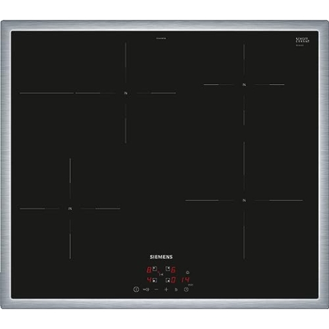 Siemens EH645BFB6E iQ300, Induktionskochfeld, 60 cm, Schwarz, Mit Rahmen aufliegend, TouchControl, powerBoost, Timer, Kindersicherung