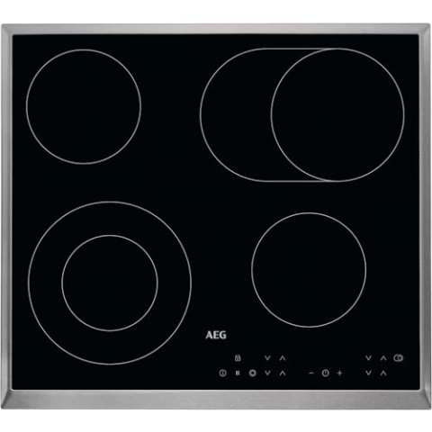 AEG HK634060XB Keramikkochfeld mit Touch-Bedienung, 58 cm