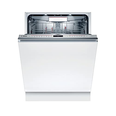 Bosch SMV8YCX01E Serie 8 Smarter Geschirrspüler vollintegriert, 60 cm breit, Besteckschublade, Made in Germany, Silence Programm besonders leise, ExtraClean Zone Wasserdüsen im Oberkorb