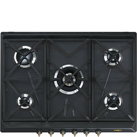 Smeg SRV876AOGH Kochfeld, Gusseisen, Anthrazit