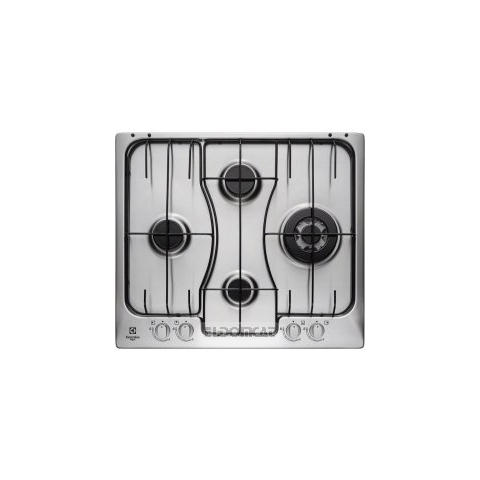 Electrolux RGG 6243 LOX Built-in Gas Stainless Steel - Hobs (Built-in, Gas, Stainless Steel, 1000 W, 2000 W)