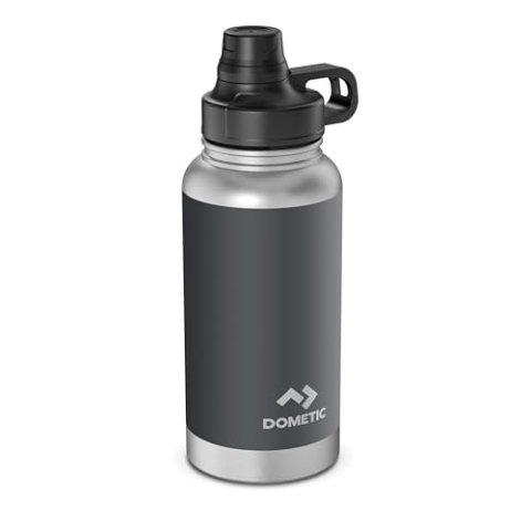 DOMETIC Trinkflasche Thermo Bottle 90, Trinkflasche, Thermoflasche aus Edelstahl, 900 ml, dunkelgrau