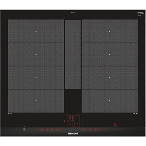 Siemens EX675LJC1E Hob Black Integrated with Hob (Black, Built-in, with Induction Plate, 19 cm, 2.2 W, 21 cm)