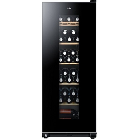 Haier WS59GAE Weinkühlschrank für 59 Flaschen/Freistehend/UV undurchlässige Glasscheibe/Türschloss
