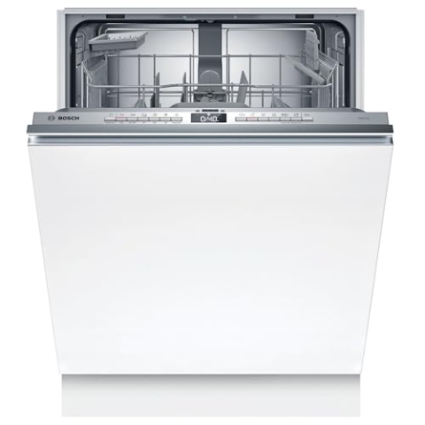 Bosch SMV4HTX00E Serie 4 Geschirrspüler, 60 cm, vollintegrierte Spülmaschine mit Besteckkorb, Extra Trocknen, Flex Körbe, Rackmatik, Silence Programm, Programmassistent, Home Connect, Info Light