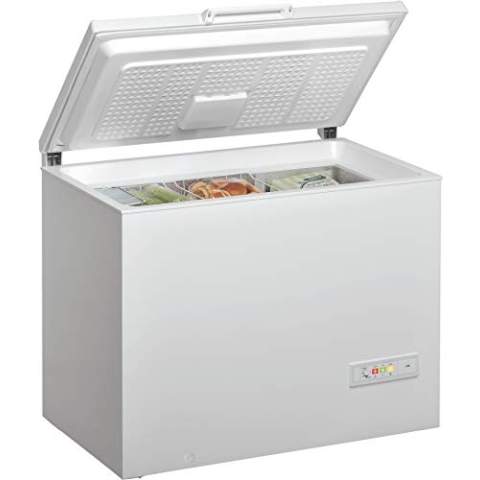 Privileg PFH 406 Gefriertruhe / Nutzinhalt 252 L / Cool or Freeze / Supergefrierfunktion / Optischer Temperaturalarm/ Höhenverstellbare Füße vorne, Weiß