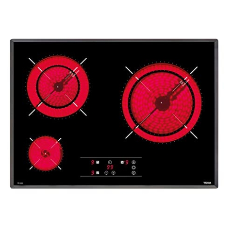 COCINA TR PRO 5300 43,5 * 60, 3 zonas, 2 zonas dobles 120/180-180/230, Touch Control, Biselado, SCHOTT GLASS