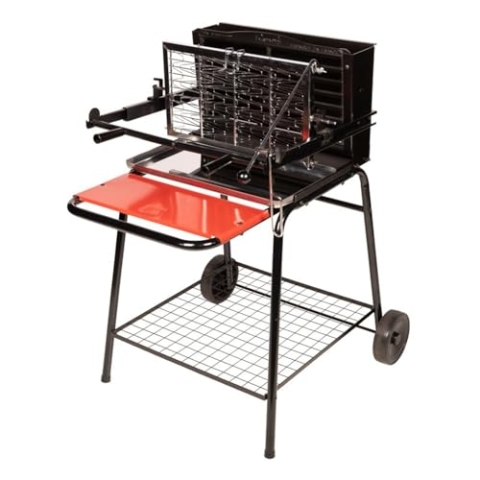 Somagic JBQ1305006 Holzkohlegrill, vertikal, Umdrehung, Gitter, Grau