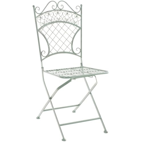 CLP Eisen-Klappstuhl Adeler im nostalgischen Design I Klappbarer Gartenstuhl mit edlen Verzierungen I erhältlich, Farbe:antik-grün