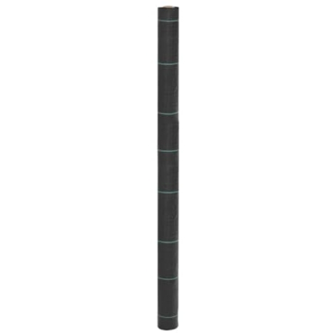 vidaXL Unkrautvlies, Gartenvlies gegen Unkraut, Unkrautfolie Wasserdurchlässig UV-stabilisiert, Unkrautflies Mulchfolie Bodengewebe, Schwarz 1,5x50m PP