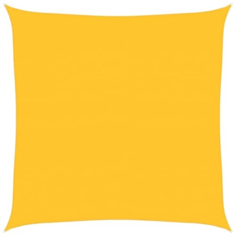 vidaXL Sonnensegel, UV Schutz Sonnenschutz für Terrasse Balkon Garten, Windschutz Wetterschutz Quadratisch, Sonnendach, 160g/m² Gelb 7x7m HDPE