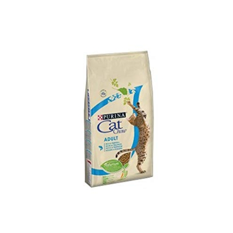 PURINA CAT CHOW | Erwachsene | Trockenfutter für Katzen | Naturium | Lachs | 10 kg | Beutel