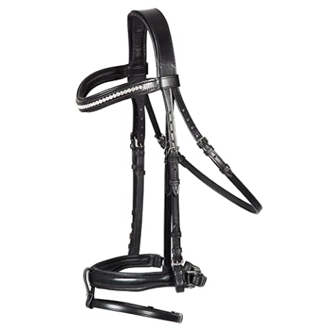 PFIFF 102840 Trensenzaum 'Jumper' Sperrriemen abnehmbar, schwarz Cob