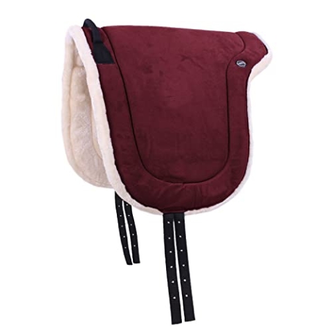 QHP Bareback Pad Sattelkissen, Größe:Shetty, Farbe:Burgundy