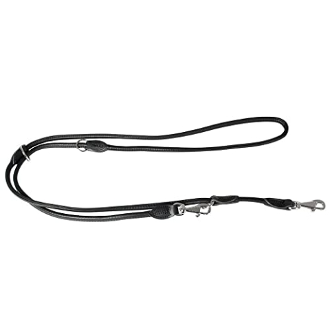 Karlie Führleine Elegance Kalbsleder, 6mm x 200cm, Rund Schwarz UVP 69,95€