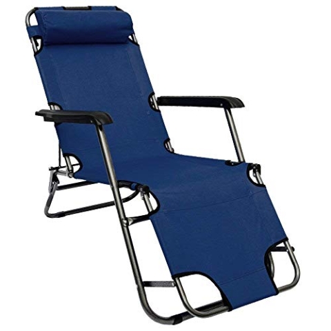 AMANKA Liegestuhl klappbar 155x60cm - leichte Klappliege Relaxstuhl Gartenstuhl Campingstuhl