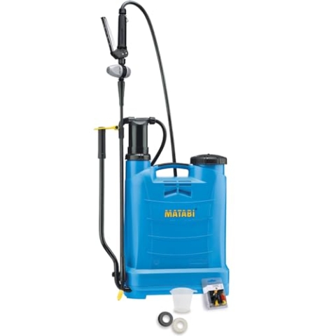 Matabi - Manueller Sprüher - Evolution 12-12 Liter Kapazität - Edelstahl - Vielseitige Düsen - Professionelle Nutzung - Ergonomie und Haltbarkeit - Hergestellt in EU