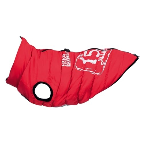 TRIXIE Mantel mit Geschirr Saint-Malo, S, 33 cm, rot, Hund