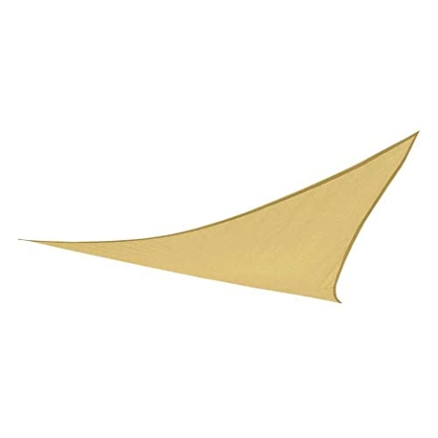 AKTIVE 61021 Dreieckiges Sonnensegel mit UV50-Schutz, Creme, 500 x 500 x 500 cm