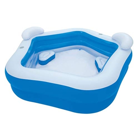 Bestway Kinder Familienpool Fun Pool, Blau/Weiss, 213 x 207 x 69 cm, 6942138934441