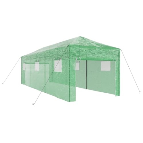 vidaXL Gewächshaus, mit Pop-up-Rahmen, 870 x 290 x 315 cm, Stahl