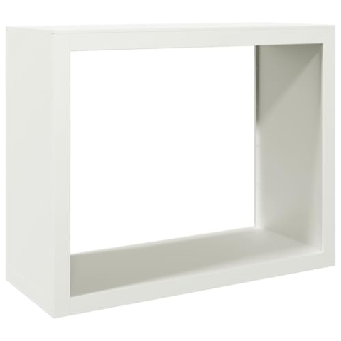 vidaXL Brennholzregal, Kaminholzregal mit Stauraum, Holzregal Holzlager für Brennholz, Außen Feuerholzregal Kaminholzständer, Weiß Stahl