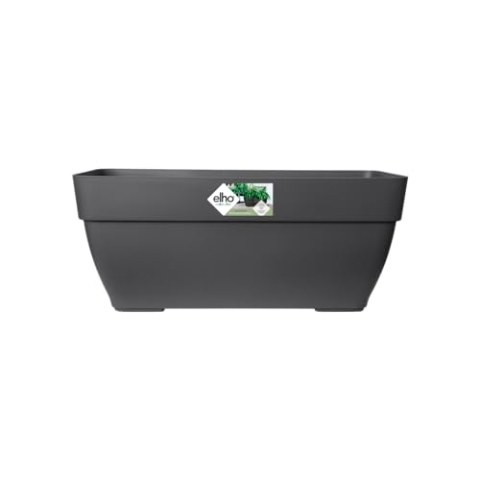 elho Vibia Campana Trough 80 - Übertopf für Außen - Ø 76.5 x H 33.3 cm - Schwarz/Anthrazit