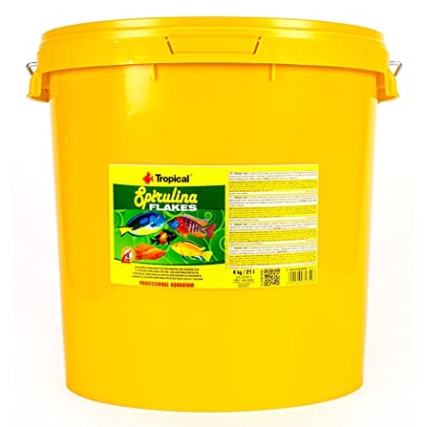 Tropical Spirulina Flakes Pflanzliches Flockenfutter mit Spirulina, 1er Pack (1 x 21 l)